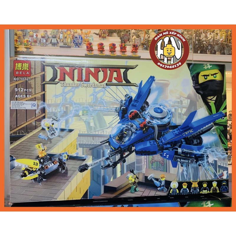 Đồ chơi xếp hình - Máy bay xanh movie Ninjago  - Siêu đẹp - Bela 10721 - Ảnh thật !