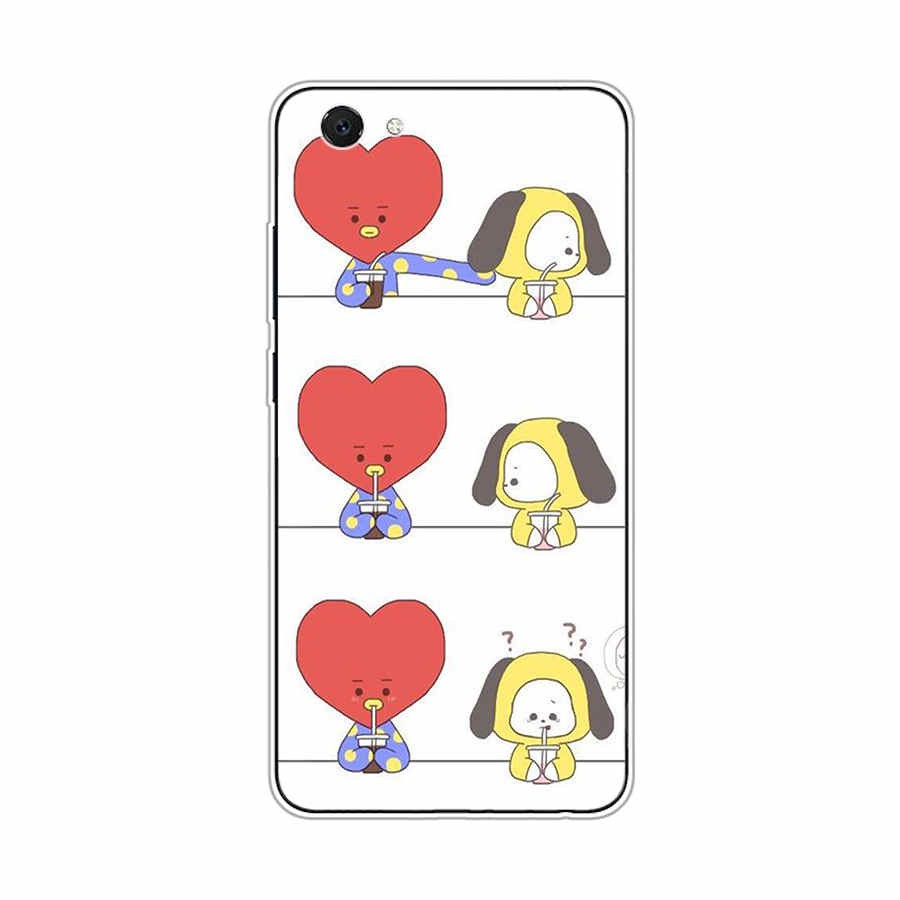 Ốp lưng silicone TPU hình BT21 BTS mềm cho Vivo z1x y67 v5 v5s y66 y51 y20 2021