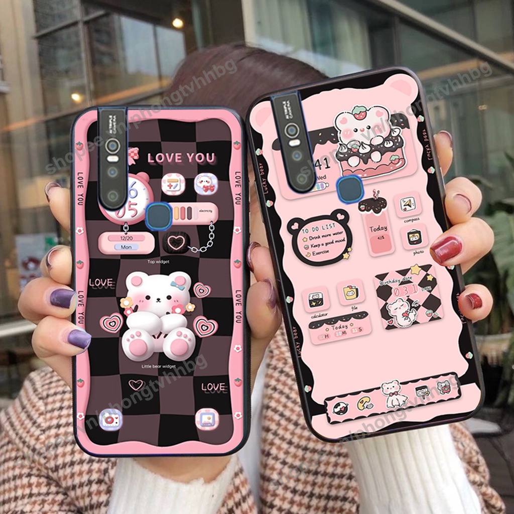 Ốp lưng Vivo V15 / V15 Pro gấu,thỏ trắng , đồng hồ dễ thương cute cực đẹp