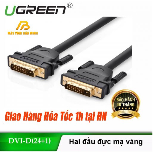 Cáp tín hiệu DVI-D (24+1) 2 đầu đực (dài 1.5m - 8m) UGREEN 11606 11607 11608 11605