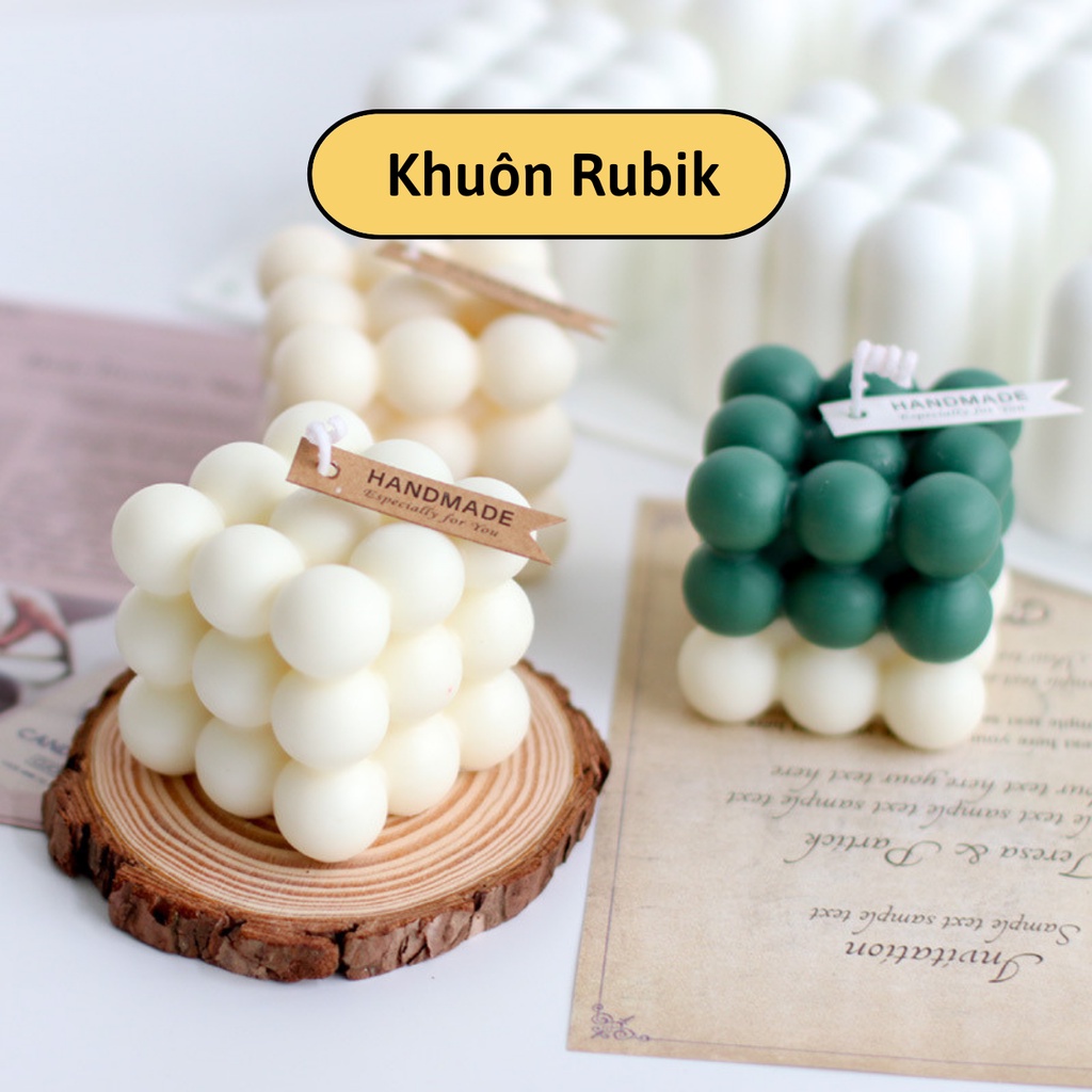 Khuôn Silicon Làm Nến hình Rubik - Khuôn làm nến handmade