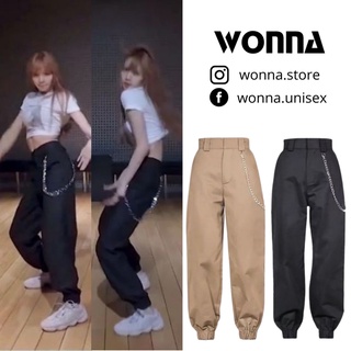 (Không kèm chain) Quần jogger BLACKPINK LISA, ROSÉ & Hyuna Kaki Nam Nữ Dây Xích Cá Tính Ulzzang Kpop Cheap Moment