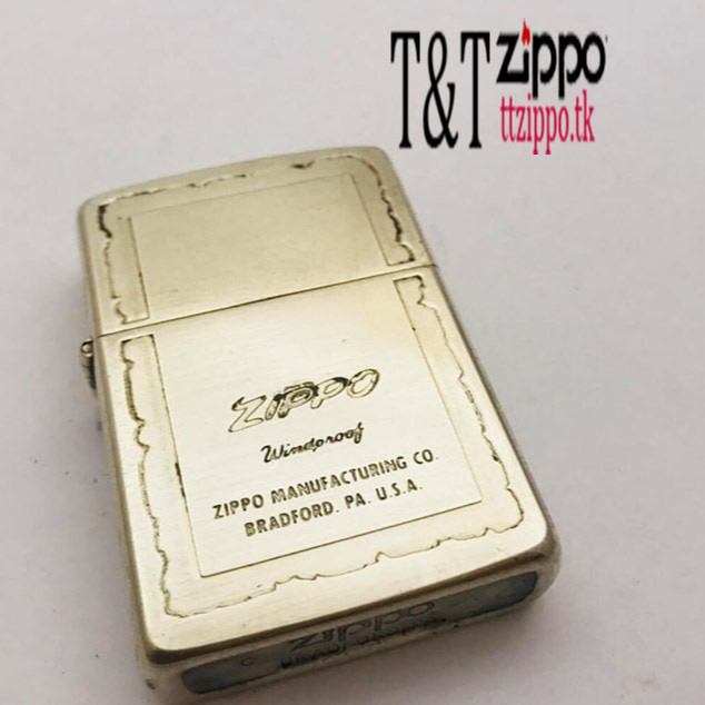 Bật lửa Zippo 1989 mạ bạc chủ đề Zippo (đã qua sử dụng)