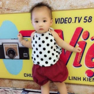 Sét yếm nơ bi cho bé