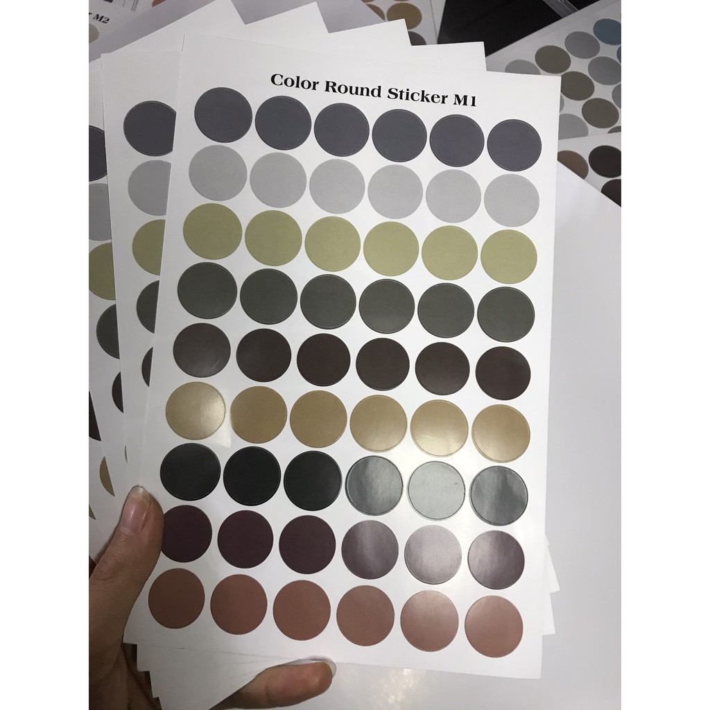 Sét 50 Nhãn dán hình tròn Morandi trang trí dễ thương