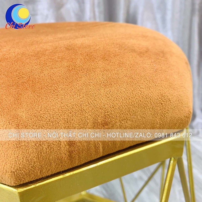 Ghế Ngồi Bàn Trang Điểm, Ghế Đôn Sofa Tròn (Cao 40cm- Đường Kính 30cm)