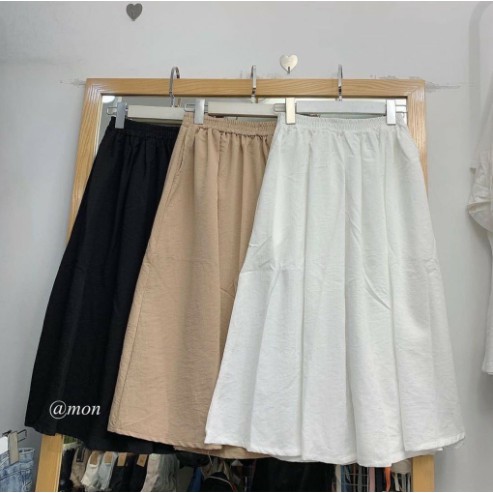 Chân váy đũi ulzzang ♥️ Chân váy đũi kiểu dáng Hàn Quốc có túi xẻ - NhimShop CV04 | BigBuy360 - bigbuy360.vn