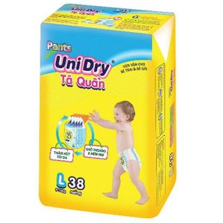 Tã quần Unidry Jumbo (L, 9-14 Kg, 38 miếng)