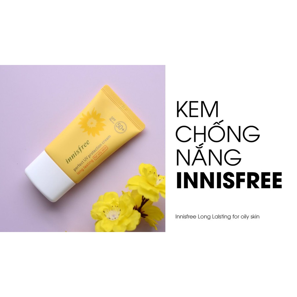 [Mã COS0505 giảm 8% đơn 300K] Kem chống nắng Innisfree Perfect Uv Protection Cream Long Lasting For Oily Skin SPF 50