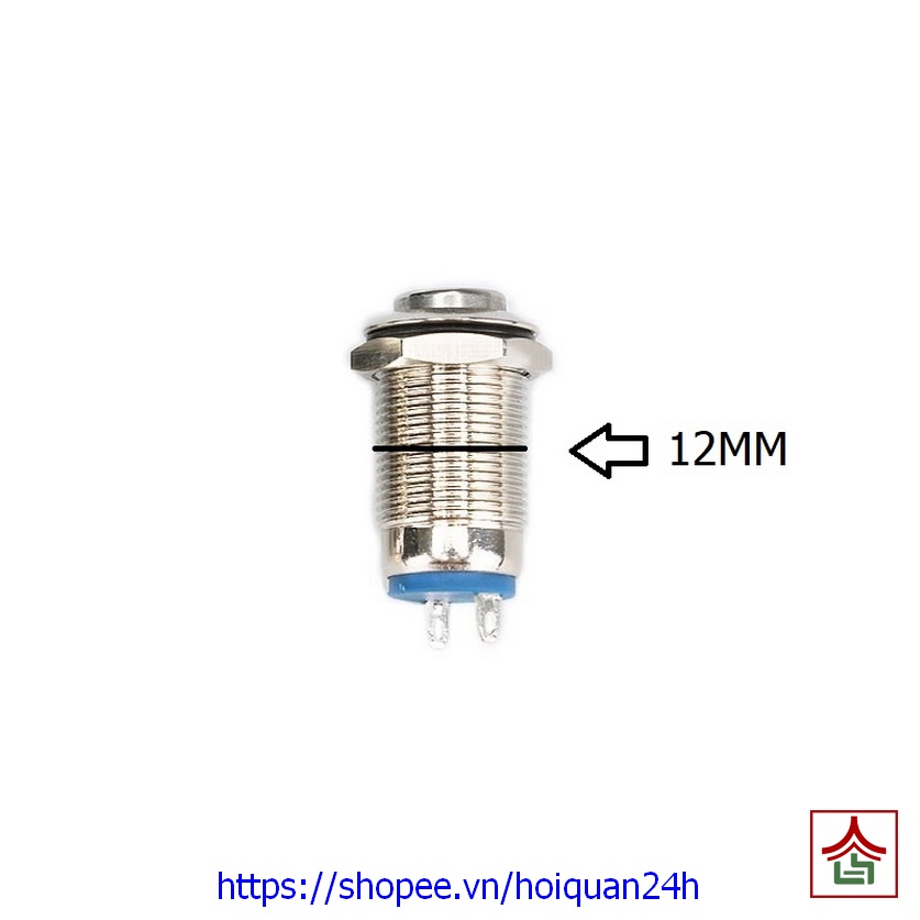 Nút Công Tắc Kim Loại 12mm Chân Hàn Chống Nước Cao Cấp