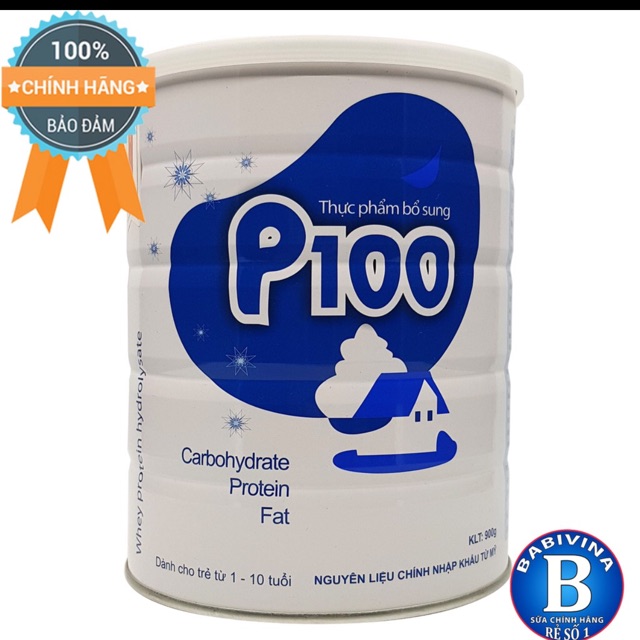 Sữa bột P100 dành cho trẻ biếng ăn 900g