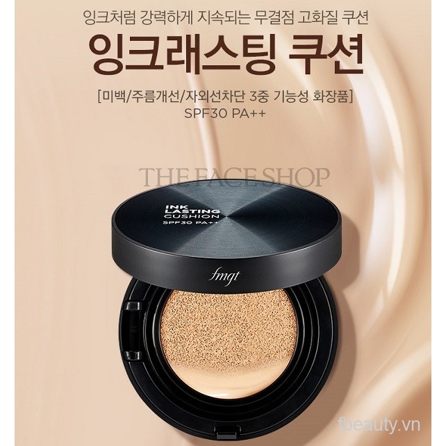 Phấn Nước The Face Shop Oil Control Water Cushion EX + Intense Cover + Ink Lasting