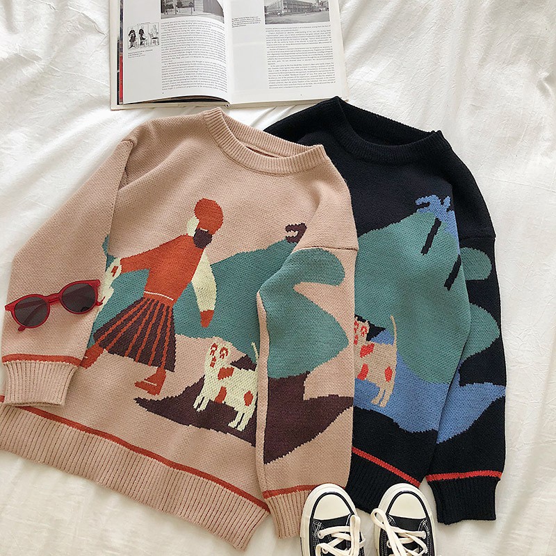 ÁO LEN HÌNH CÔ GÁI