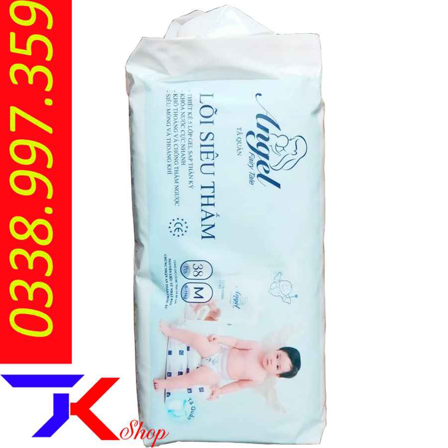 Bỉm Angel Quần Full Size Mẫu mới M38, L36, Xl34