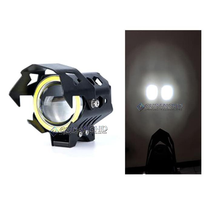 (mới) Đèn Led Cree Wolverine U9 Hình Đôi Mắt + Demon Eye Biến Hình Màu Xanh Lá / Đỏ