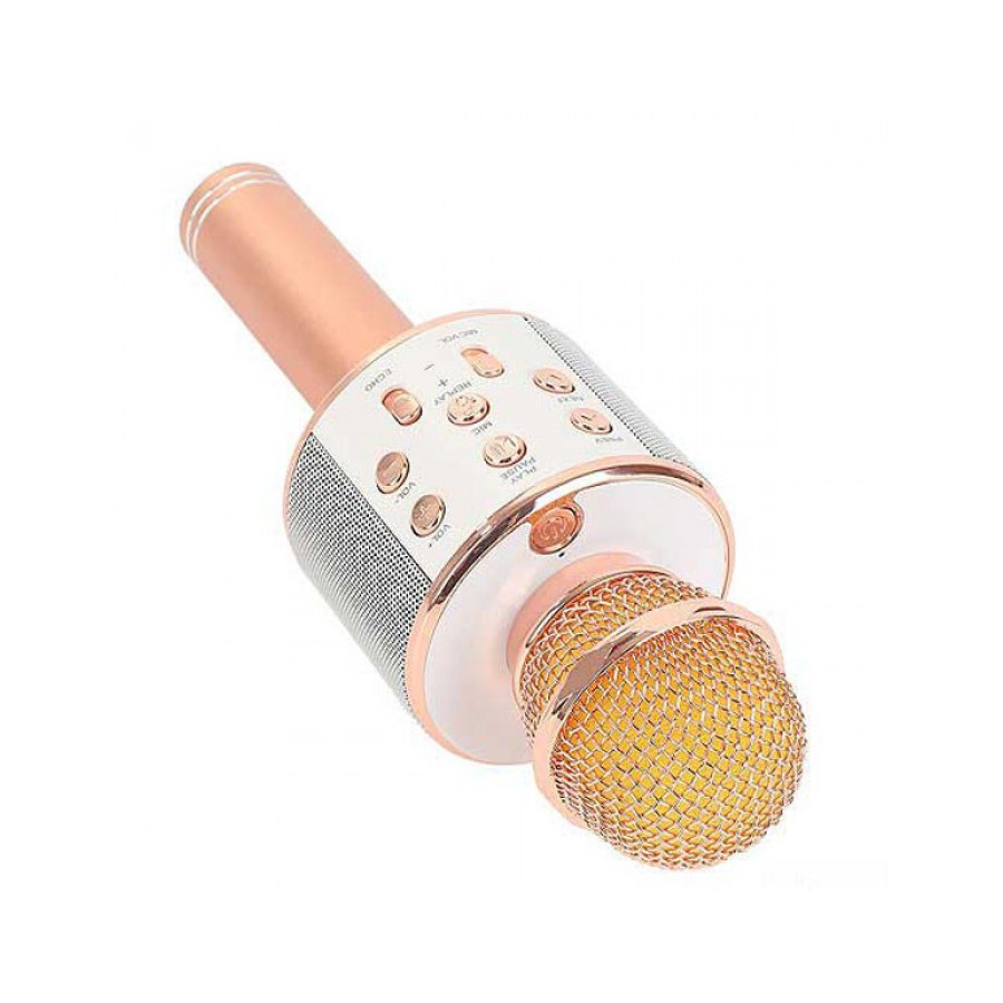 (Miễn Phí Vận Chuyển) Mic kèm Loa Bluetooth WS-858 đa năng 6 trong 1 hát Karaoke -dc2371