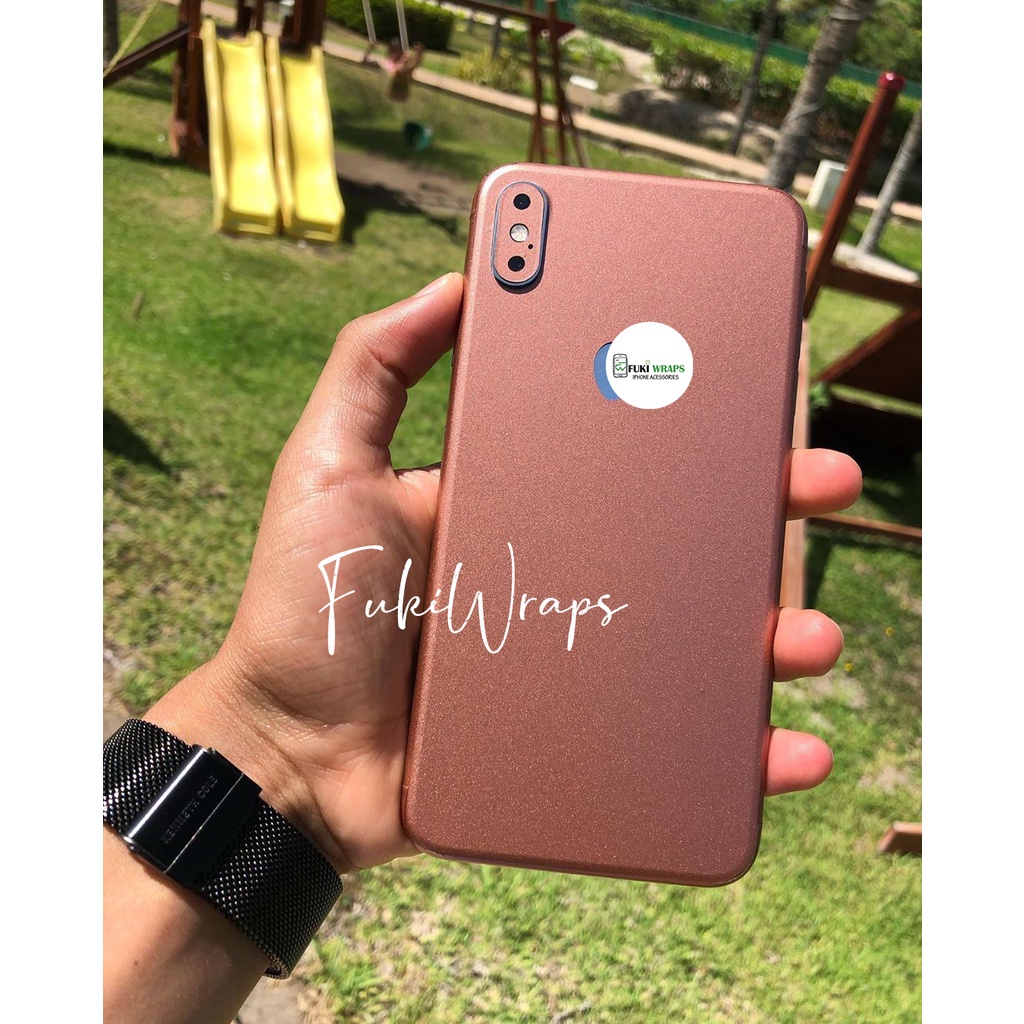 Tấm dán Skin Màu Hồng Rose Gold Dành cho 13 Pro Max , 12 Pro Max , 11 Pro Max , XS MAX , X , 7 Plus - FukiShop