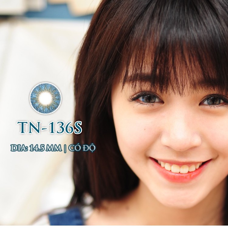 Kính Áp Tròng Tinteye Lens TN-136s Xanh Dương Tây Giãn Nhẹ