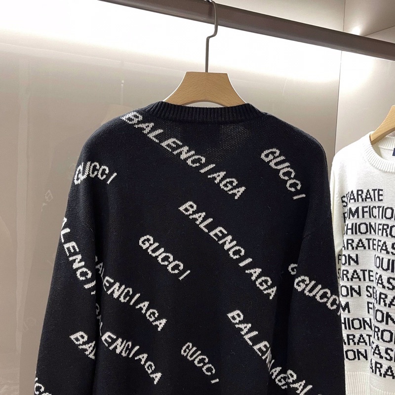 Mua Áo len nam cổ tròn hoạ tiết chữ thương hiệu Gucci x Balenciaga cao ...