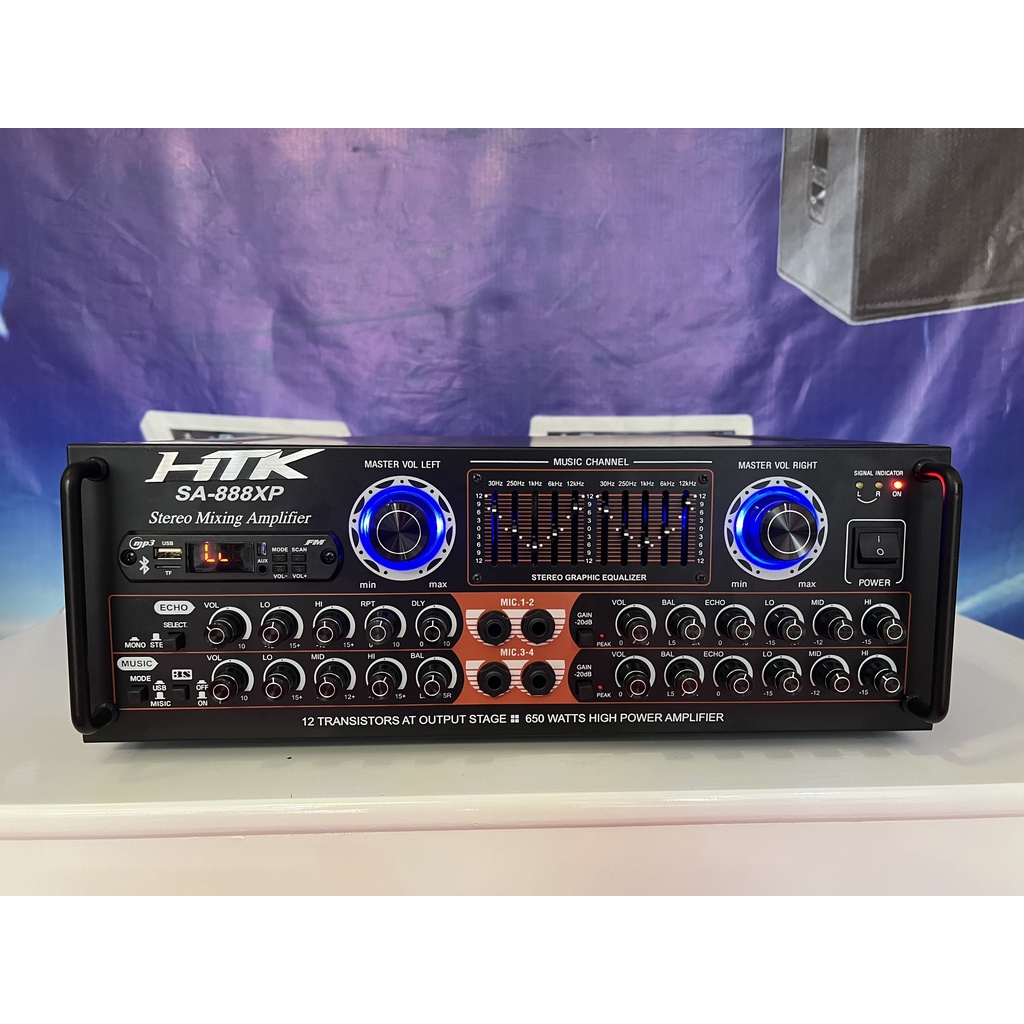 Ampli karaoke và nghe nhạc HTK 888xp Bluetooth