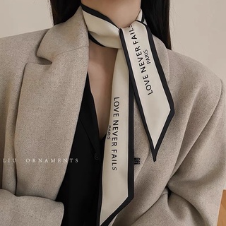 Khăn lụa ruy băng buộc tóc kiểu Pháp có thể làm khăn choàng cổ, cột túi xách