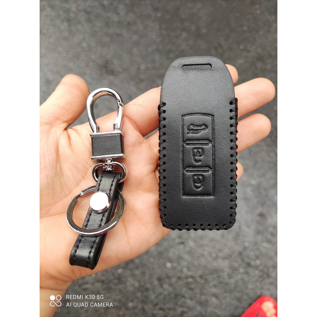 Bao da chìa khóa xe MITSU Xpander 2018-2019 2020 mẫu đen .