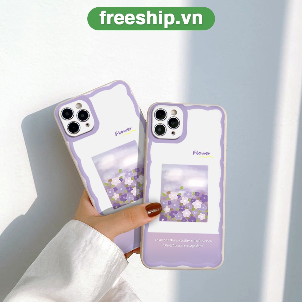 Ốp lưng iphone trong lượn sóng Violet 6/6plus/6s/6splus/7/7plus/8/8plus/x/xr/xs/11/12/13/pro/max/plus/promax