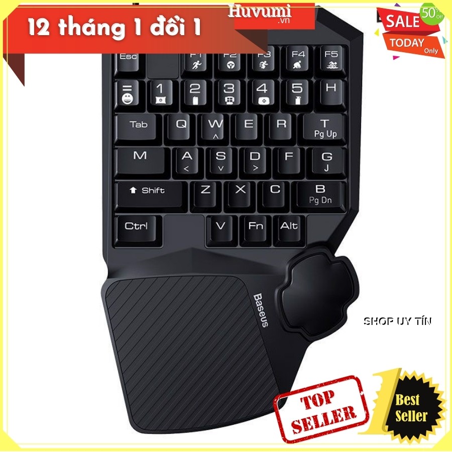 [Chính Hãng  - Sẵn] Bàn phím cơ một tay cho game thủ Baseus GAMO One-Handed Gaming Keyboard_LV704-BK - New 100%