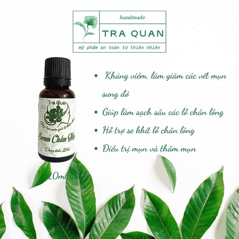 Serum Chấm Mụn An Toàn Từ Tinh Dầu Tràm Giúp Mờ Thâm Sau Mụn Ngăn Ngừa Mụn Se Khít Lỗ Chân Lông Trà Quán 20ml