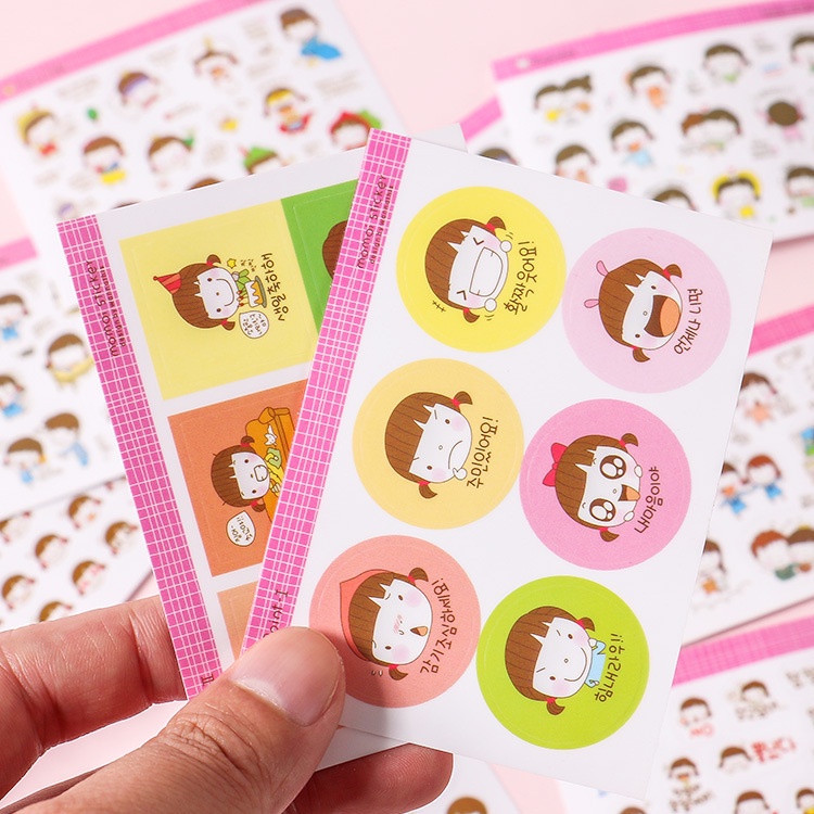 Sticker Moimoi bé xinh 6.5*9cm Pison dễ thương, hình dán cute trang trí
