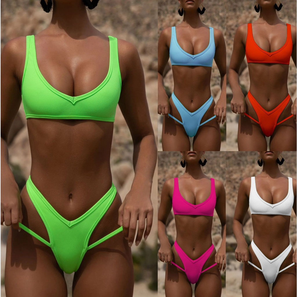 BBB Two Piece Bikini Set Sexy Stripped Swimsuit