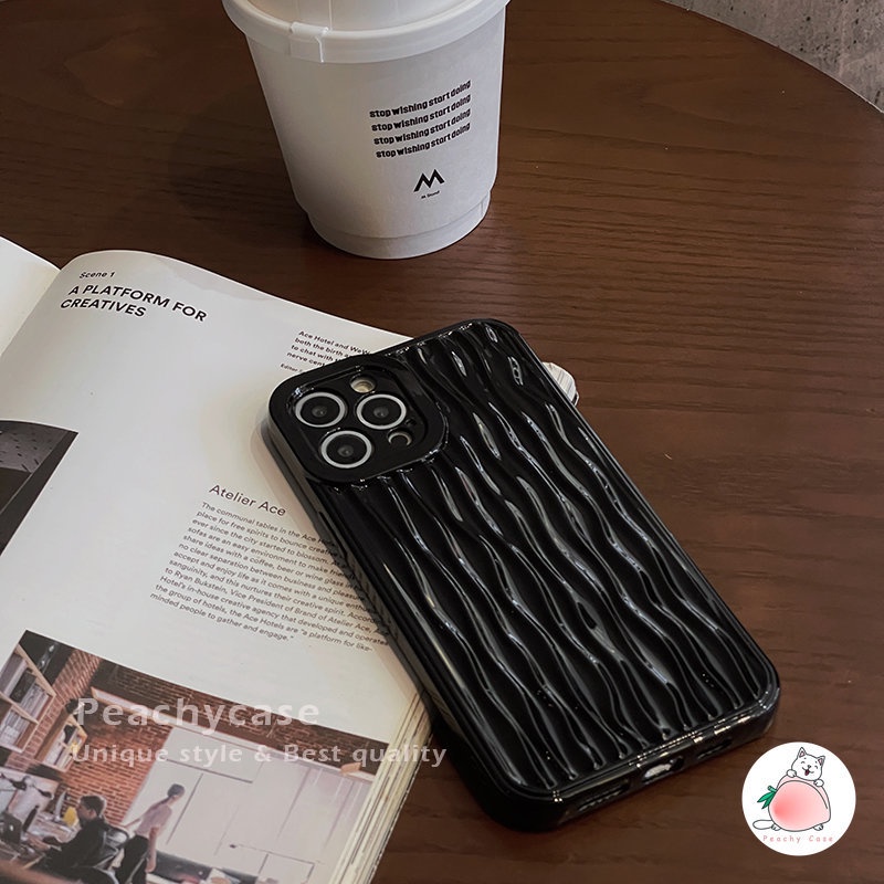 Ốp Điện Thoại TPU Mềm Bảo Vệ Camera Màu Đen Bóng Cho iPhone 14 13 Mini 12 Pro Max 11 Xr Xs Max X 12Mini