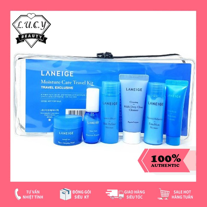 Hàng Hàn- Set Dưỡng Ẩm, Cấp Nước 6 Món Laneige Moisture Care Travel Kit