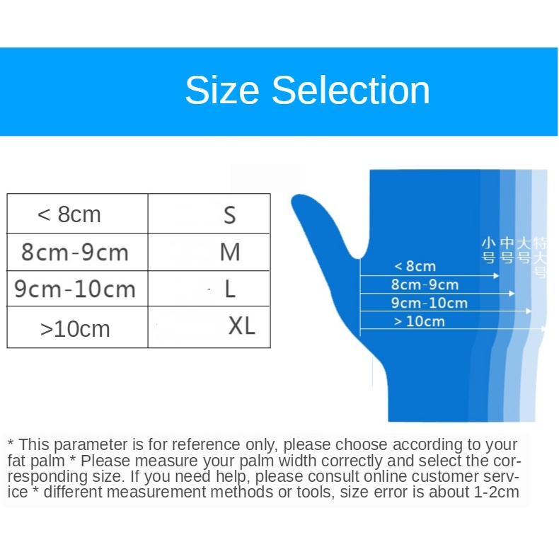 Găng tay cao su bảo hộ  y tế Set 5 cặp latex nitrile màu xanh dương/đen dùng 1 lần lao động rửa chén rửa bát