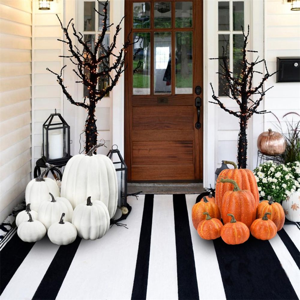 Set 7 quả bí ngô giả dùng trang trí Halloween