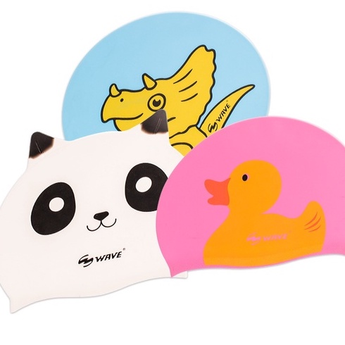 WAVE Mũ Bơi Bằng Silicone Chất Lượng Cao Dành Cho Trẻ Nhỏ