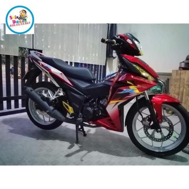 Tem rời winner dán xe đỏ