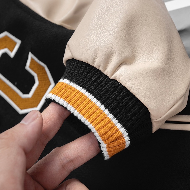 Bomber bé trai Cuppy Cake dạ phối tay da size từ 14-30kg siêu cool ngầu