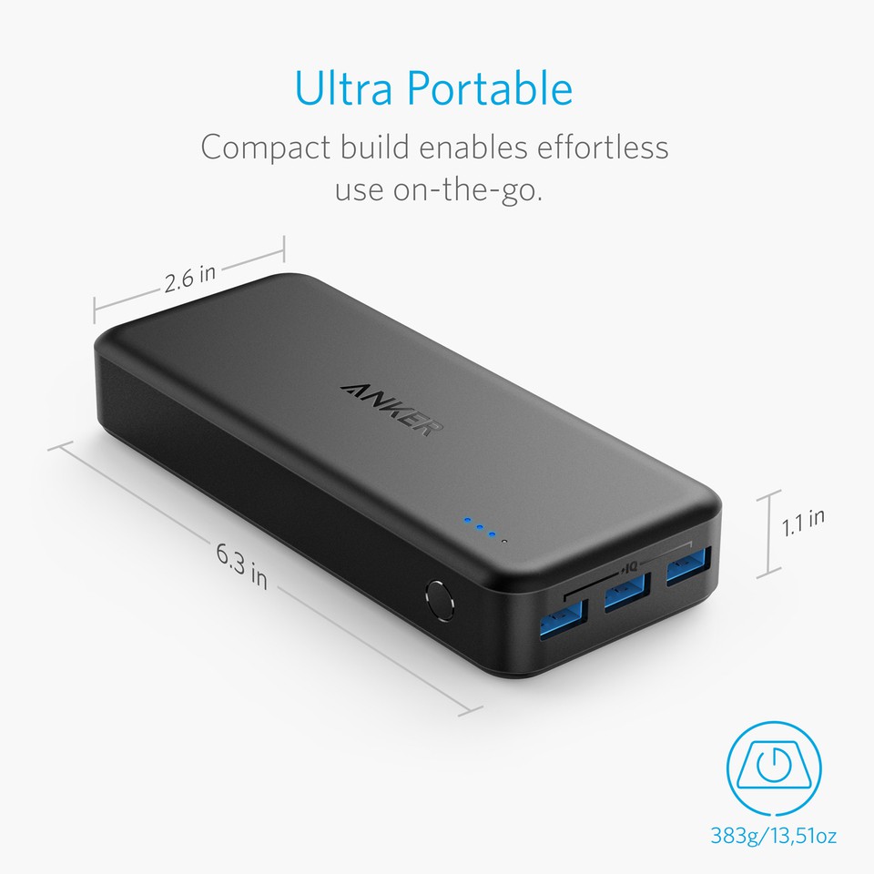 Pin sạc dự phòng ANKER PowerCore Elite 20000mAh -Sạc dự phòng Anker A1273 -  Bảo hành 18 tháng Hàng chính hãng