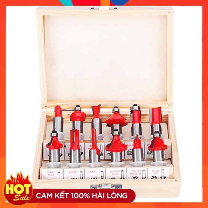 [Hàng Tốt] Bộ mũi phay gỗ cốt 6.35mm hoặc 12.7mm - bộ 12 mũi soi gỗ