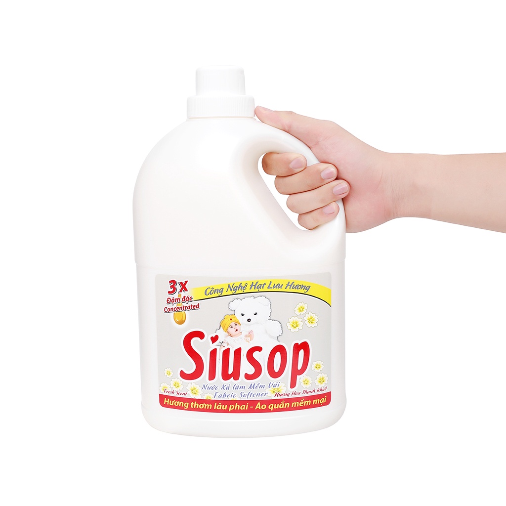 [HCM]Nước xả vải Siusop 3.8L/3.6L 5 hương 5 màu (Hồng,Trắng,Xanh Lá,Xanh Biển,Tím)