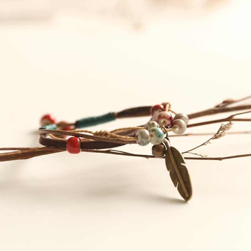 Vòng Tay Dây Kết Hạt Gốm Sứ Có Thể Điều Chỉnh Kích Thước