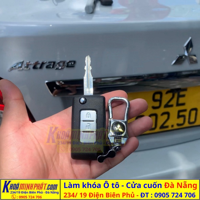 Vỏ chìa khóa xe Mitsubishi Pajero sport, Triton, Attrage, Xpander, Mirage Đà nẵng