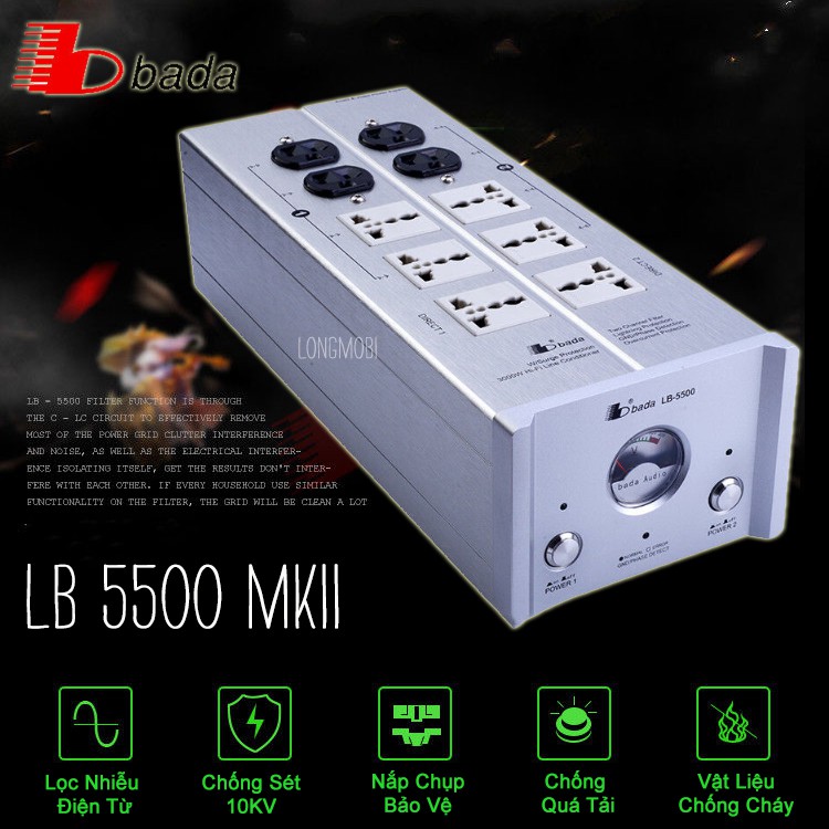 Bada 5500 MKII Bộ Lọc Nguồn Điện Audio Chất Lượng Cao Model 2021