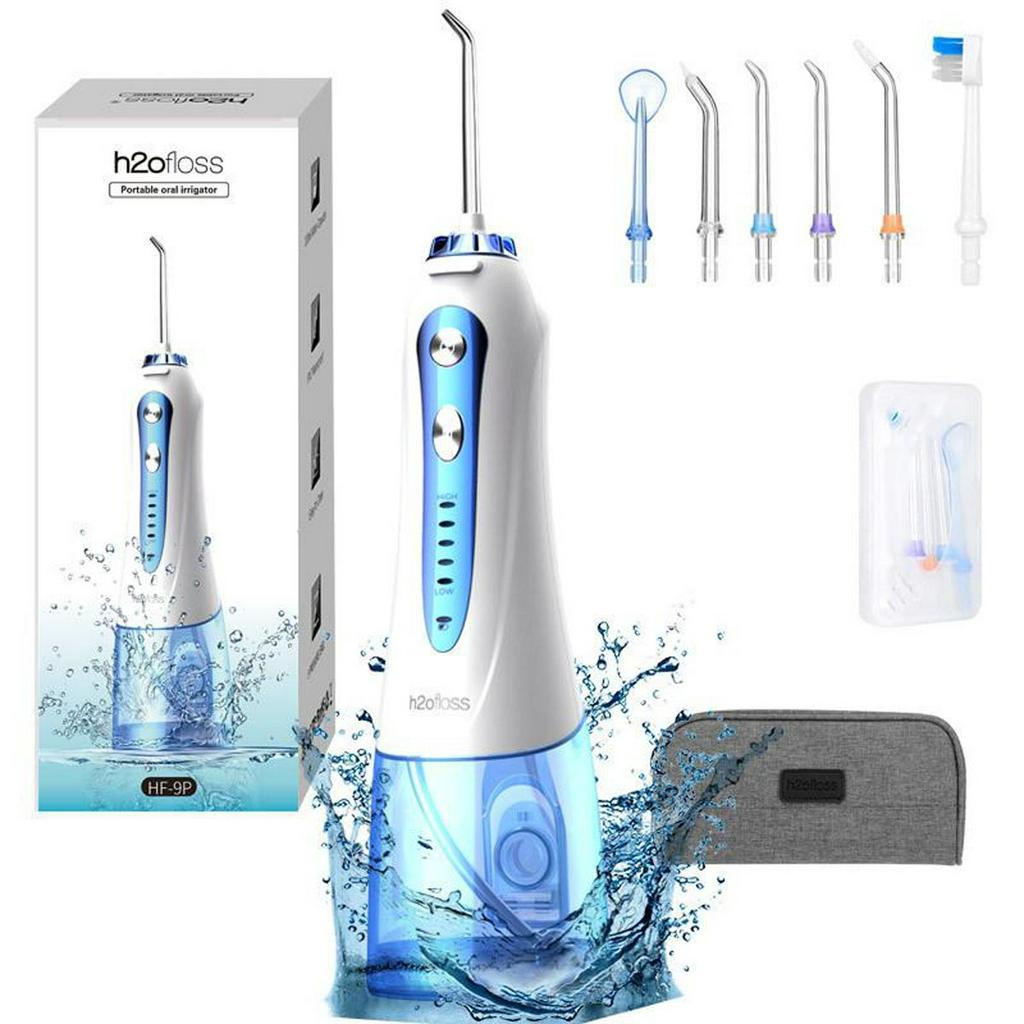 Máy tăm nước H2OFloss HF-9P chống thấm nước, tặng túi vải du lịch - Bảo hành 12 tháng