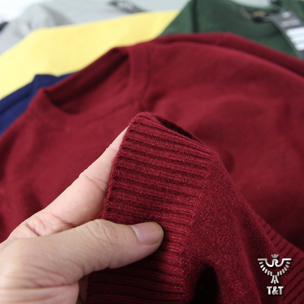 Áo len nam cổ tròn hàng quảng châu kiểu dáng hàn quốc vải len mềm mịn dễ phối đồ AL103