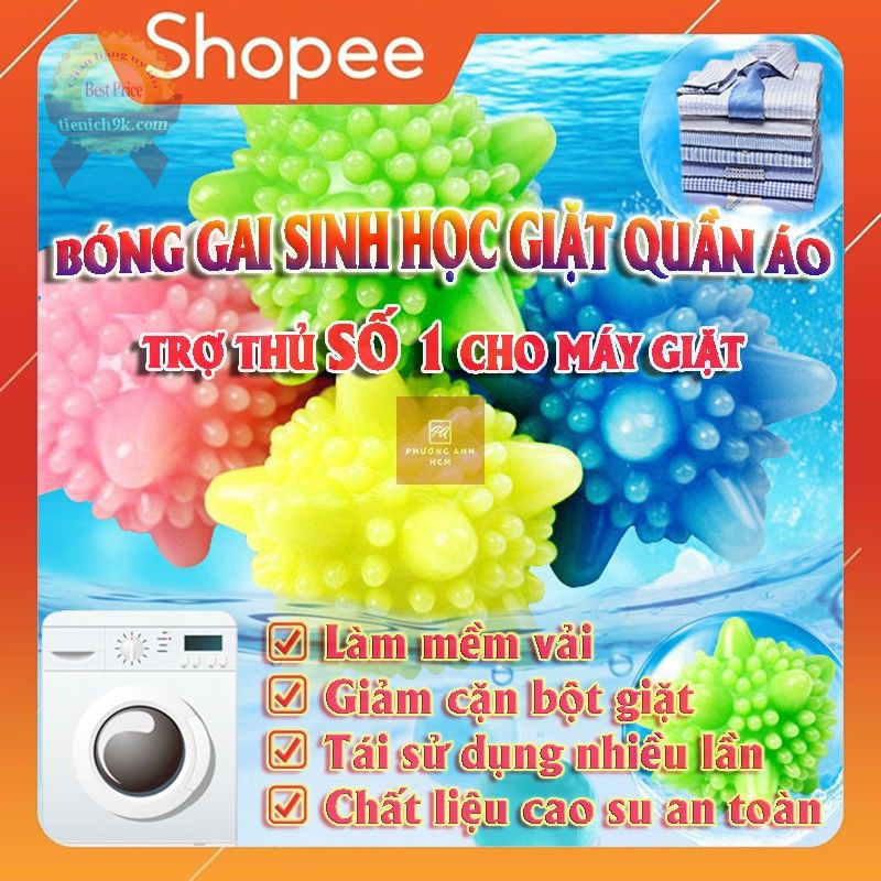 Viên bóng giặt cao su mini cầu gai Nhím quần áo lót đồ sơ sinh cho máy giặt