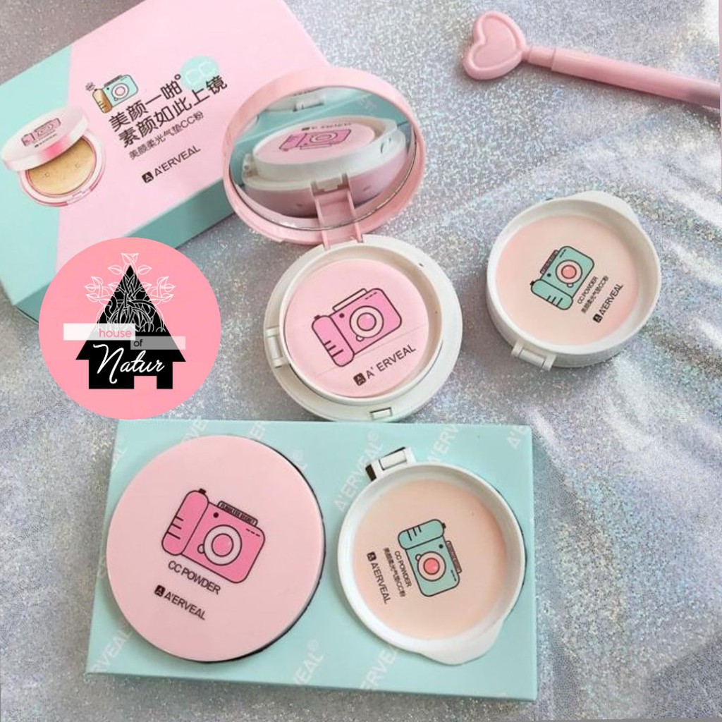 [Nội Địa Trung] (1+1) Full Set Phấn Nước Nền A'ERVEAL Máy Ảnh CC Powder Tặng Kèm Lõi Thay Dễ Thương