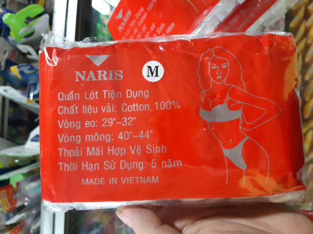 Gói 6 chiếc quần lót NARIS vải cotton hàng loại 1