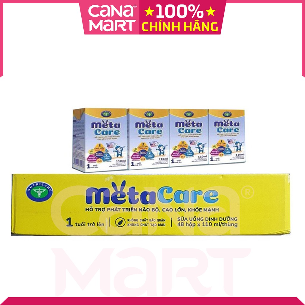 Sữa nước pha sẵn Nutricare Metacare vàng giúp bé phát triển não bộ, hỗ trợ tiêu hóa (110ml)